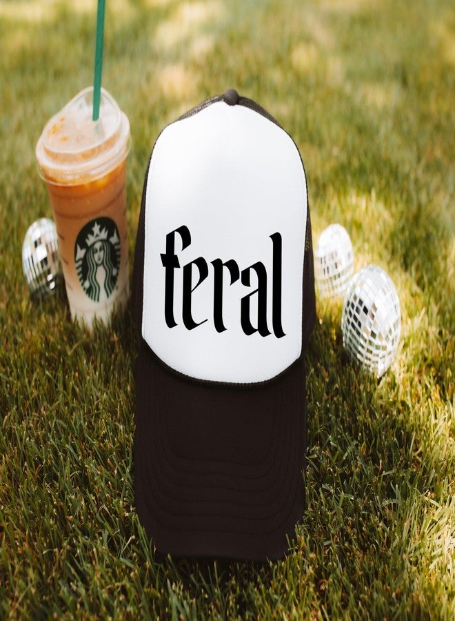 Gelid Feral Trucker Hat for Men and Women - Funny Best Friend Gag Gifts for Him Her Snapback Hat - Girls Beach or Lake Trip Gift Idea - Unisex Adult Breathable Polyester Mesh Adjustable Cap - Black - Image 5